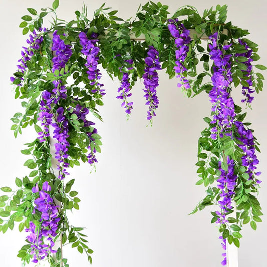 Wisteria Artificial Flower Vine Wreath